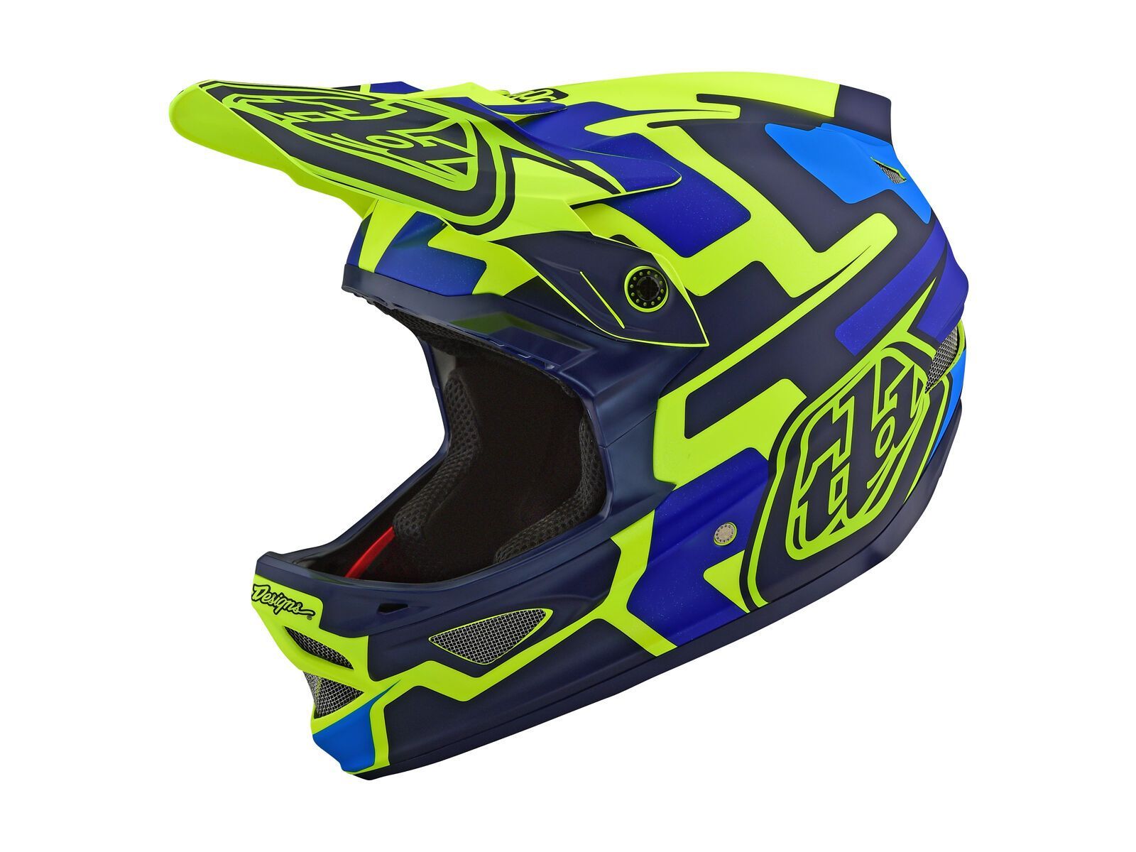 TroyLee Designs D3 Fiberlite Speedcode Helmet, yellow/blue - Bild 1