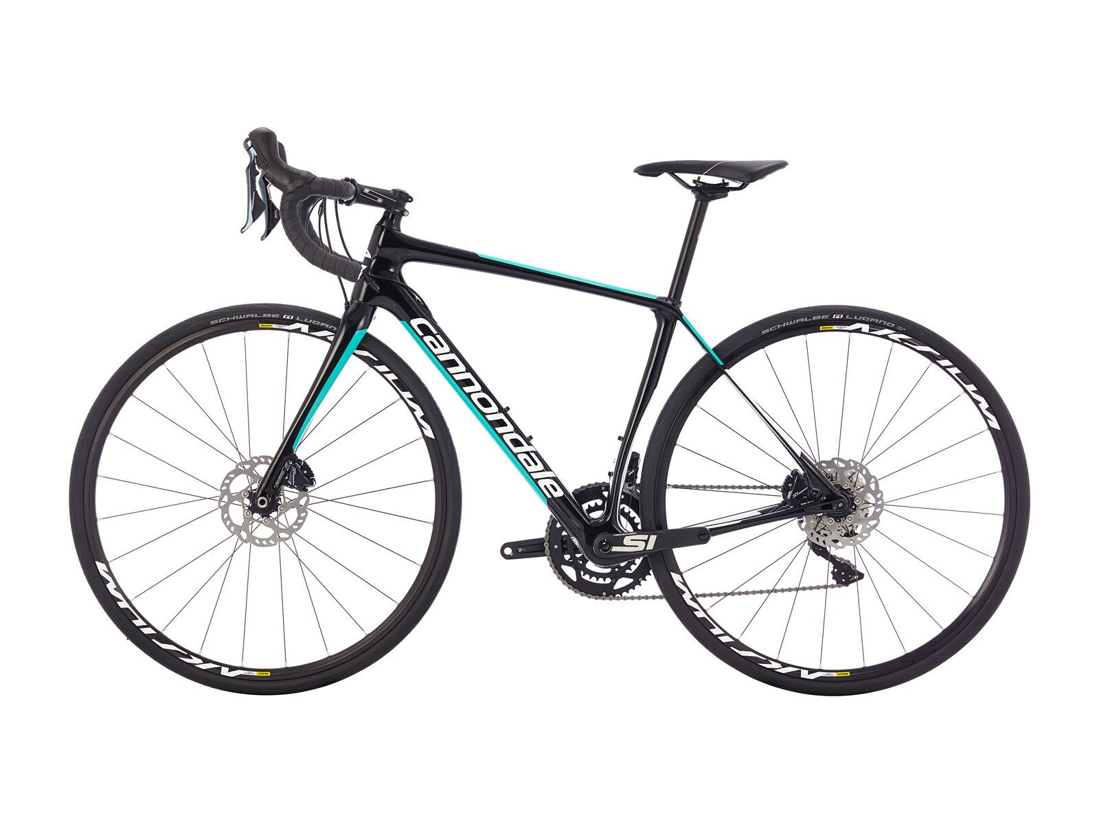 Cannondale Synapse Carbon Disc Women's Ultegra, jet black w/cashmere and turquoise - gloss (BLK) - Bild 5