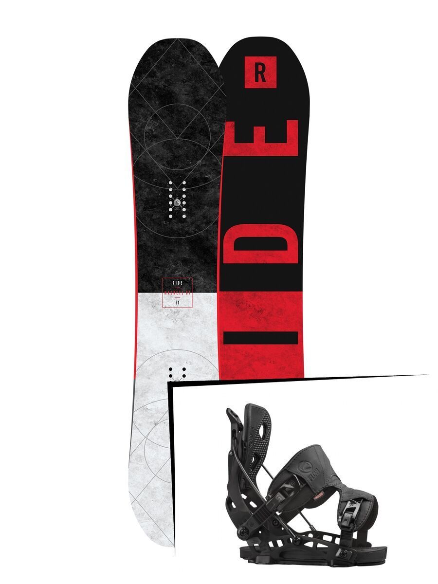 Set: Ride Machete GT 2017 + Flow NX2 2016, black - Snowboardset - Bild 1