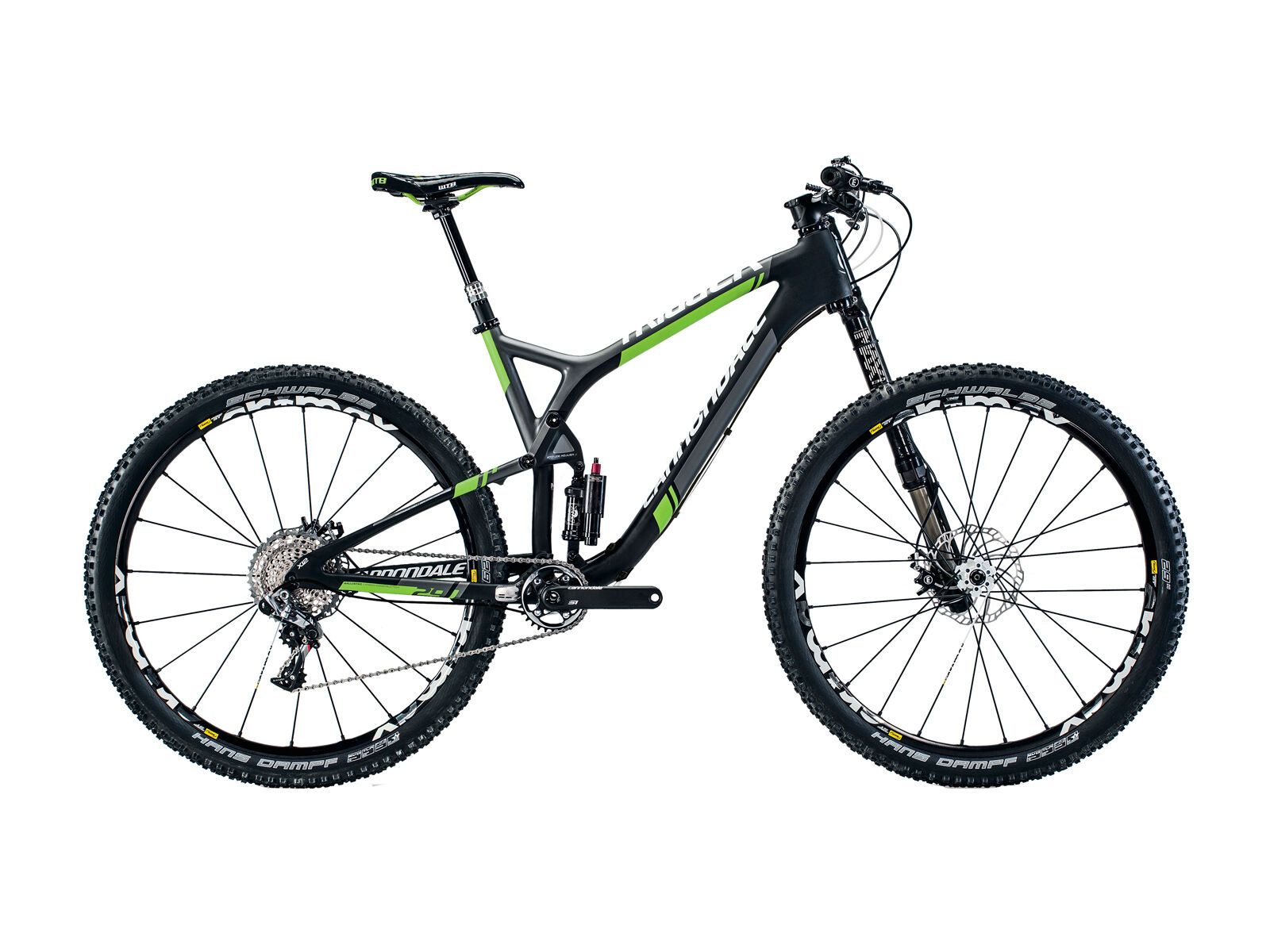 Cannondale Trigger 29 Carbon Team, jet black with charcoal gray, magnesium white and berserker green accents, matte - Bild 1