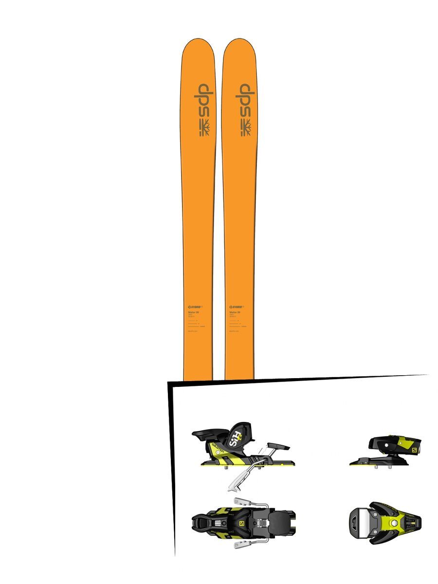 DPS Skis Set: Wailer 99 Hybrid T2 2016 + Salomon STH2 WTR 13 - Bild 1
