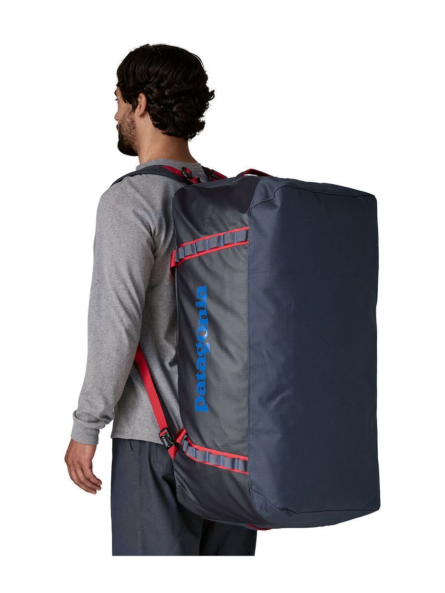 Patagonia Black Hole Duffel 100L, smolder blue w/amanita red - Bild 3
