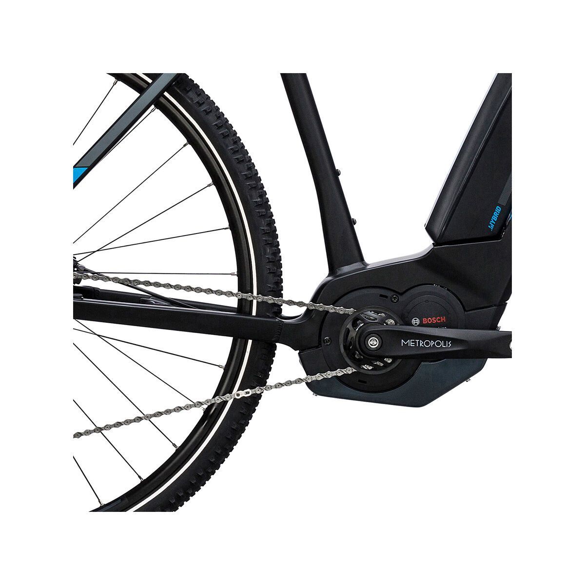 Cube Cross Hybrid Pro 400, black´n´blue - Bild 3