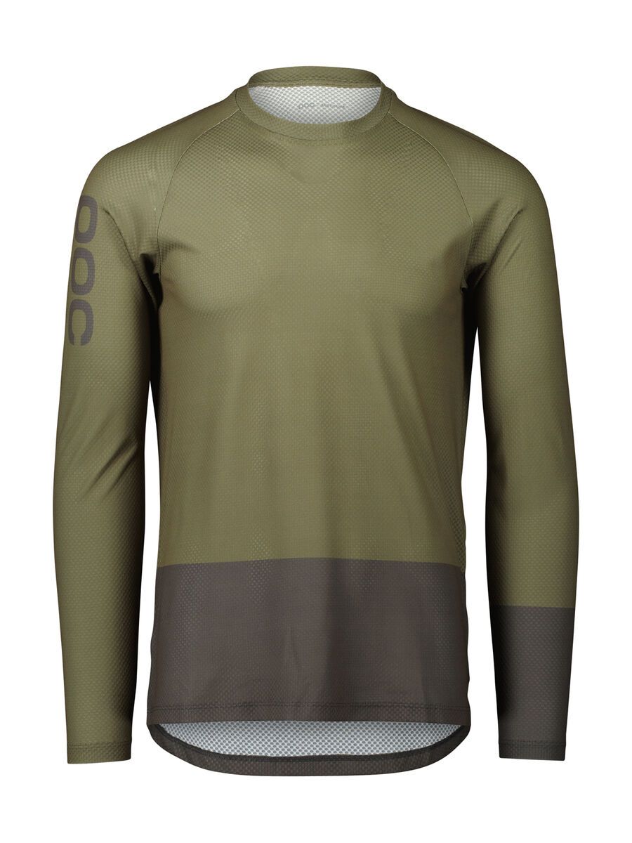 POC MTB Pure LS Jersey, epidote green/sylvanite grey - Bild 1