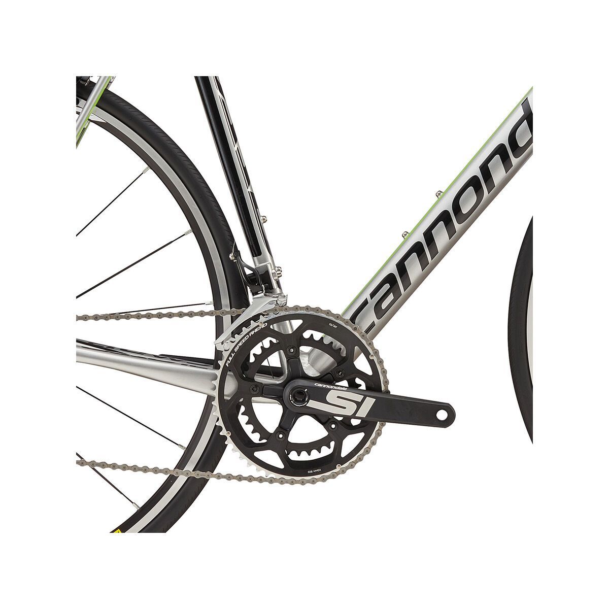 Cannondale CAAD12 105, fine silver w/ jet black and berzerker green, gloss - REP - Bild 3