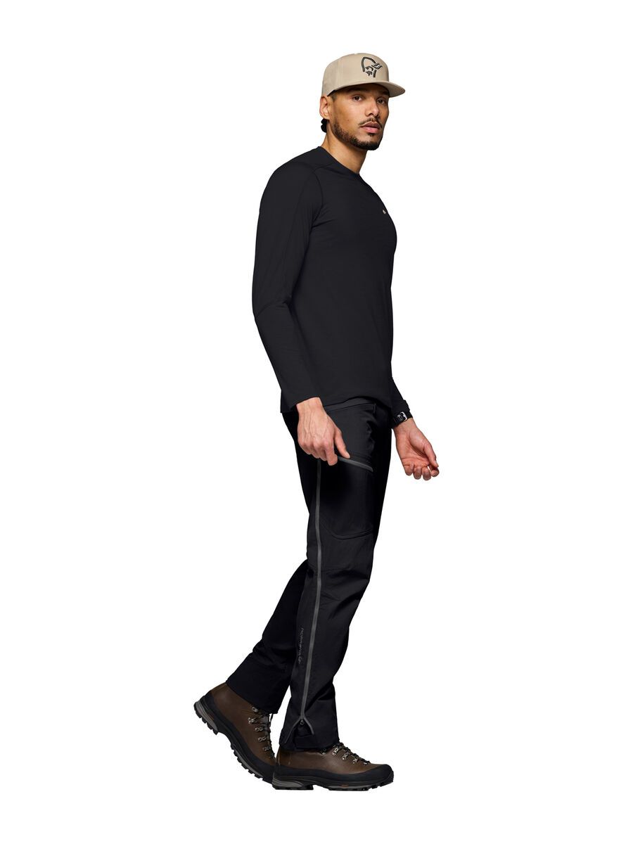 Norrona femund pureUll Long Sleeve M's, caviar black - Bild 4