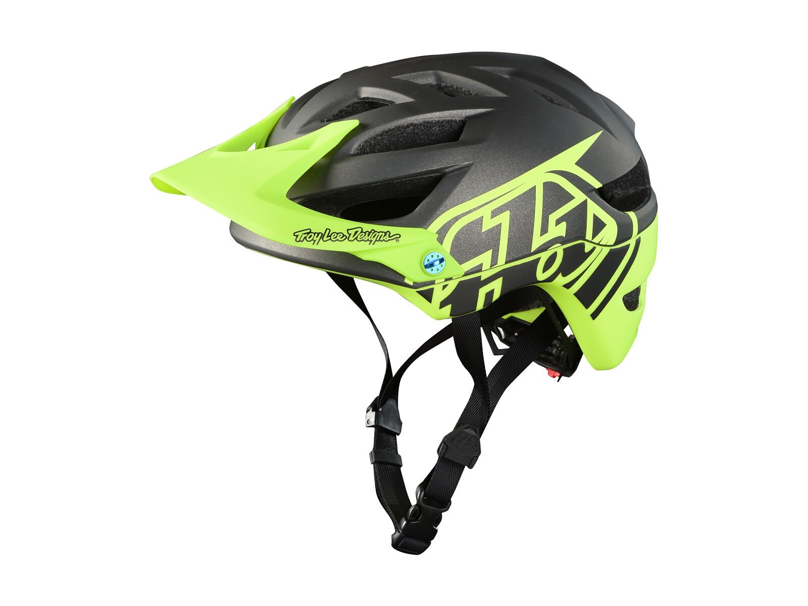 TroyLee Designs A1 Classic Youth Helmet MIPS, dark gray/yellow - Bild 1