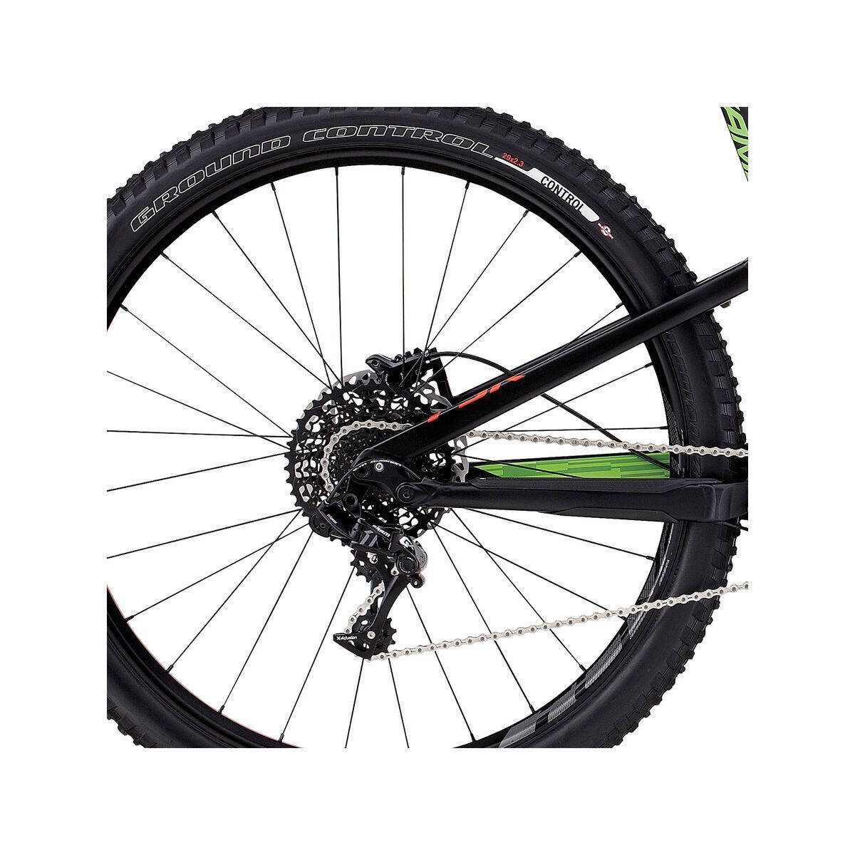Specialized Camber FSR Comp Carbon 29, satin carbon/monster green/rocket red - Bild 4