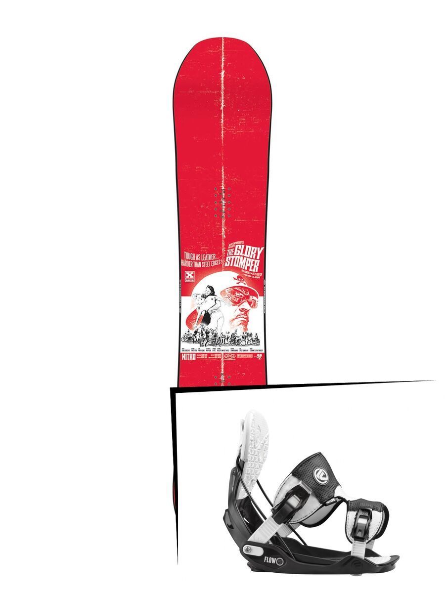 Set: Nitro Glory Stomper 2015 + Flow Five 2016, stormtrooper - Snowboardset - Bild 1