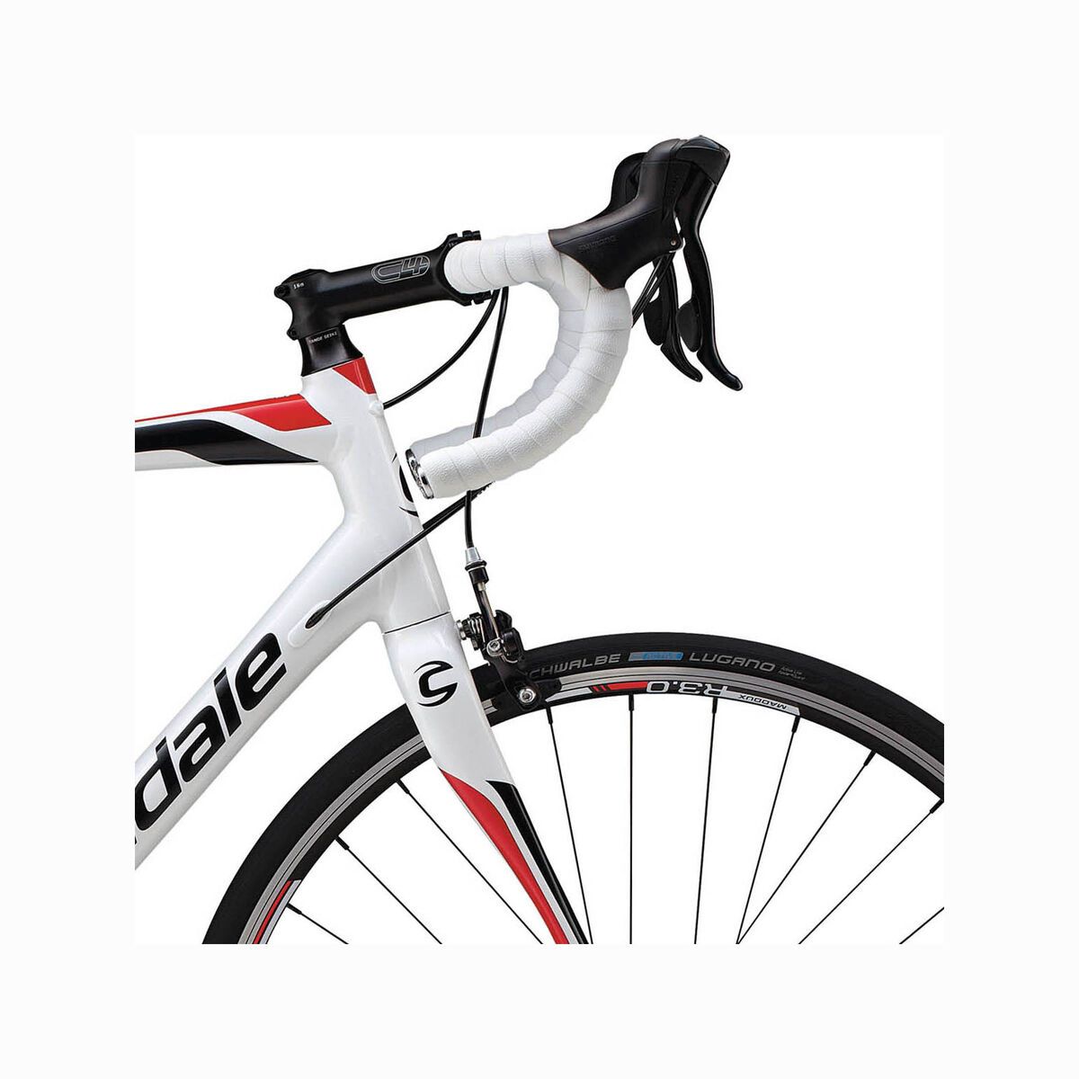 Cannondale Synapse 7 Sora, magnesium white with black/red gloss - Bild 5