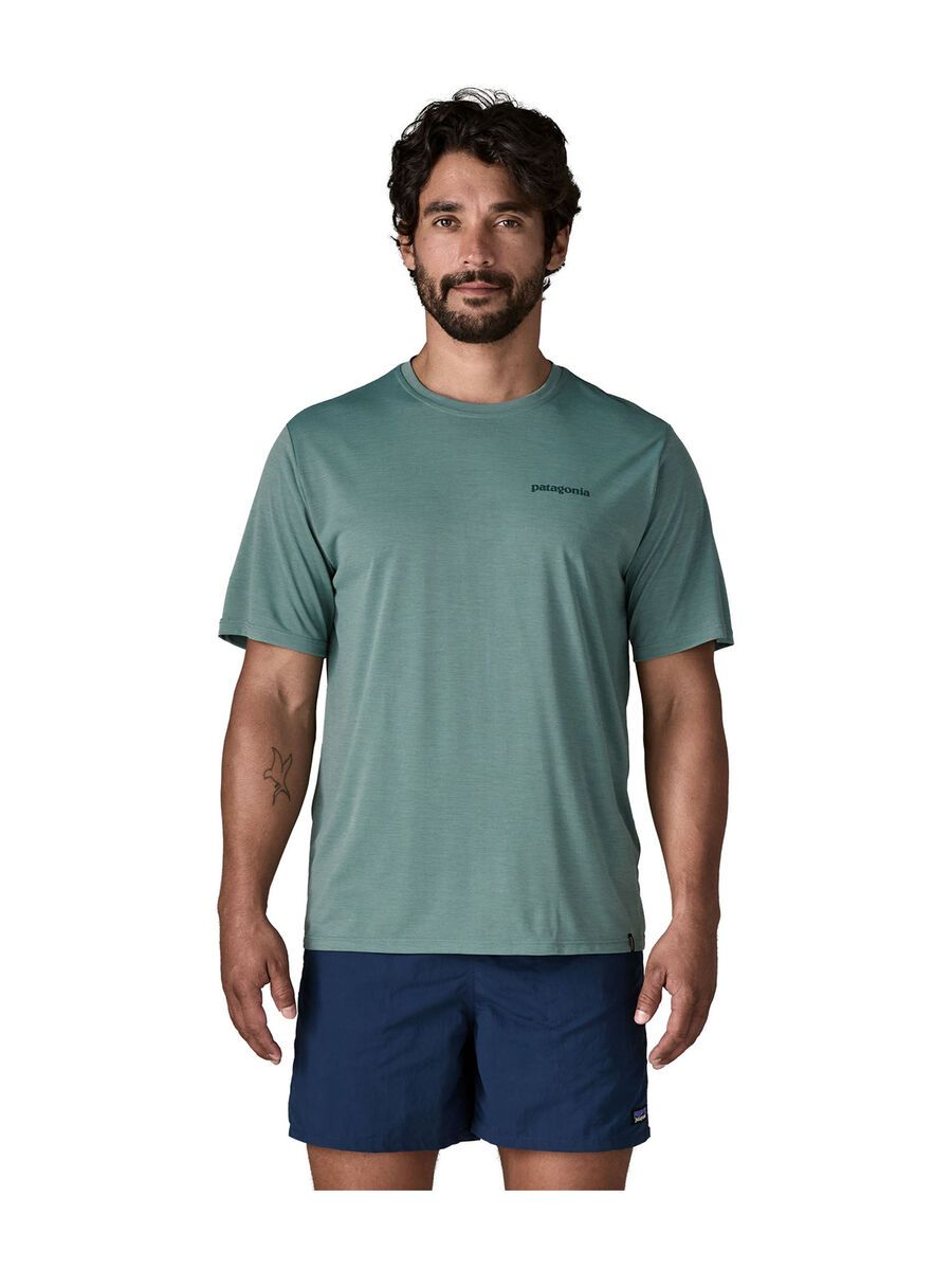 Patagonia Men's Cap Cool Daily Shirt - Boardshort Logo, blue sage/light blue sage x-dye - Bild 3