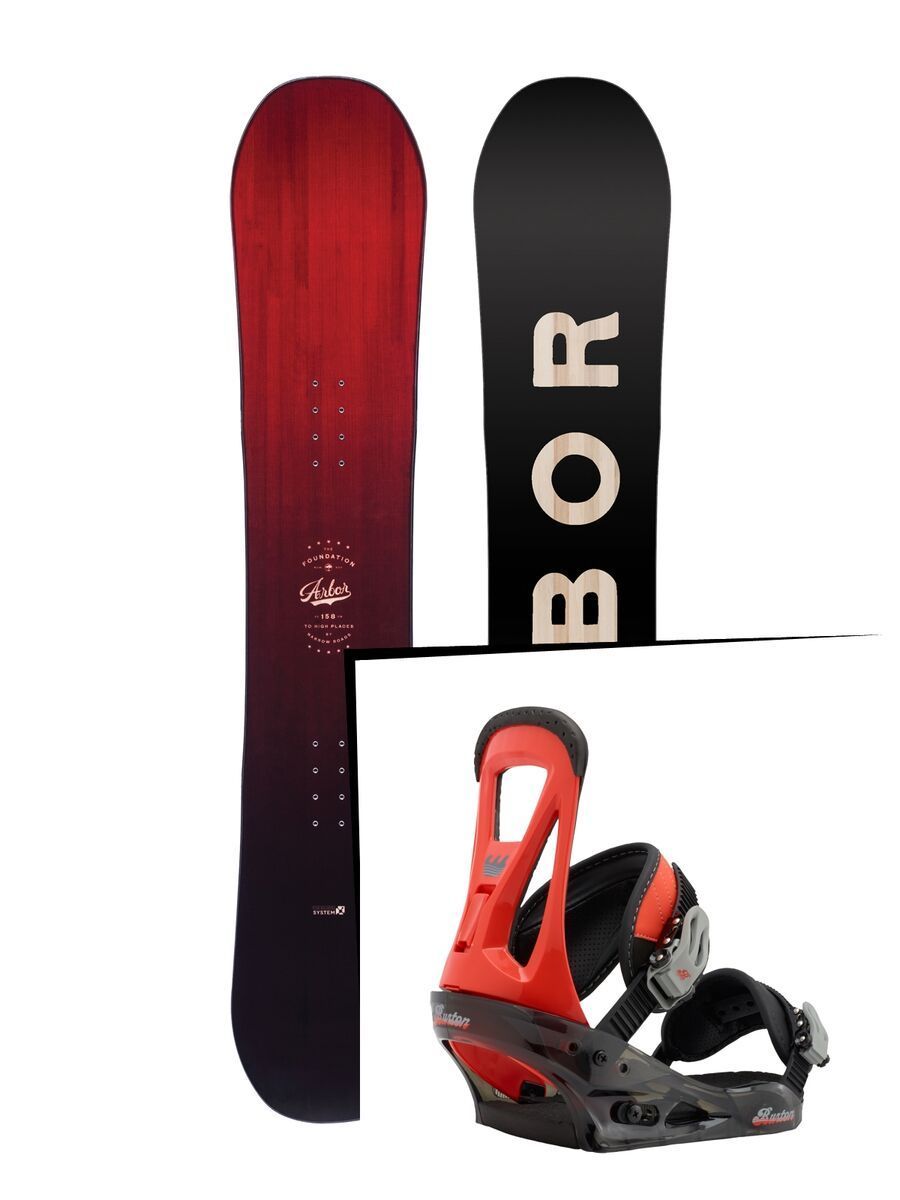 Set: Arbor Foundation 2017 + Burton Freestyle 2017, redrum - Snowboardset - Bild 1