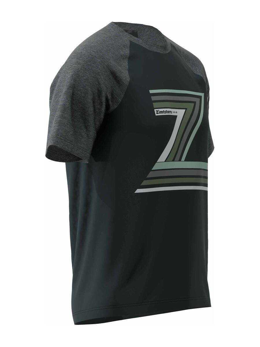 Zimtstern The-Z Tee, pirate black/gun metal melange - Bild 3