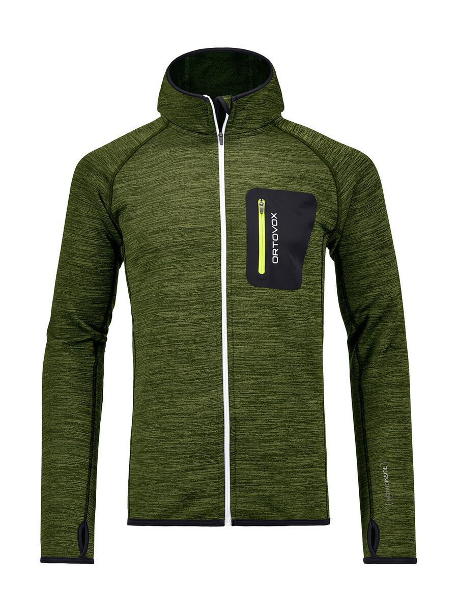 Ortovox Merino Fleece Melange Hoody M, matcha green blend - Bild 1