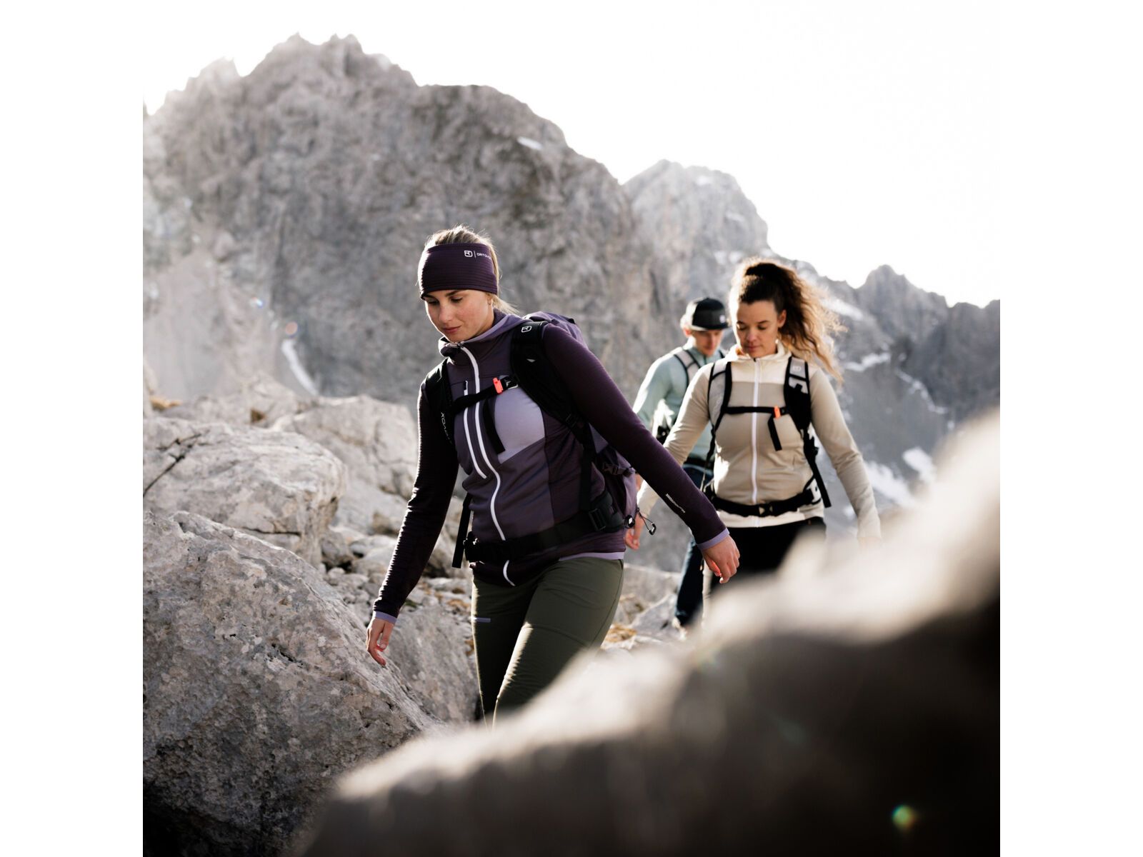 Ortovox Merino Fleece Grid Hoody W, white chalk - Bild 7