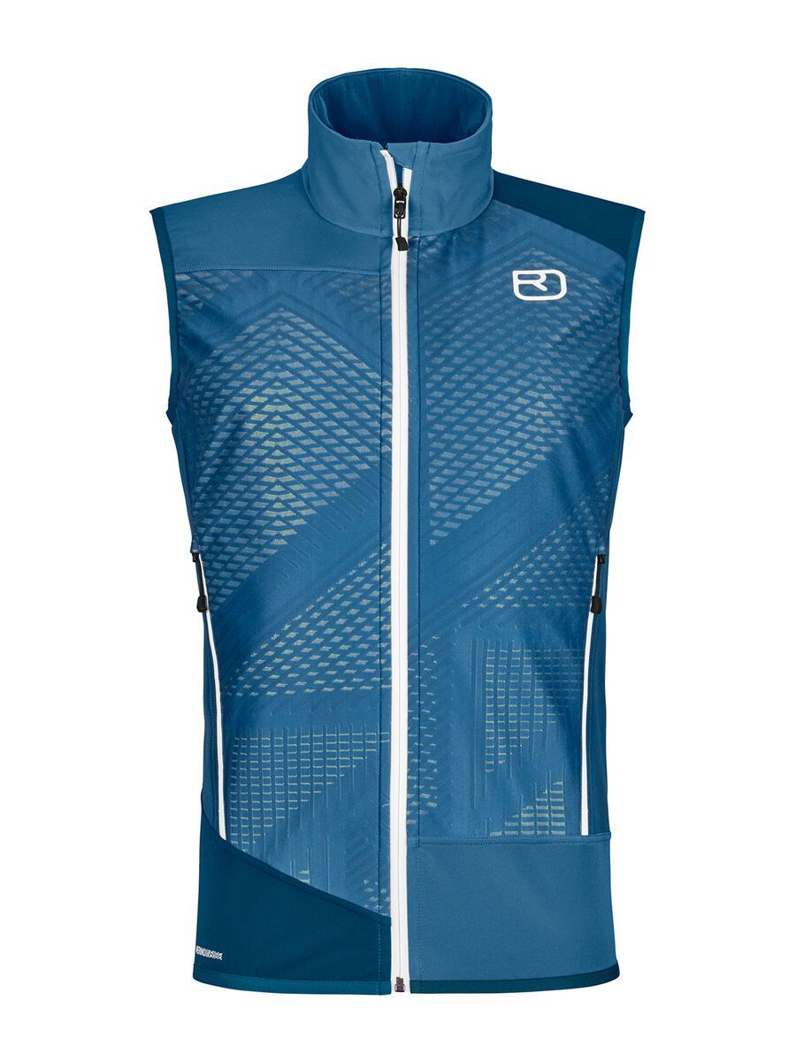 Ortovox Merino Naturtec Light Col Becchei Vest M, mountain blue - Bild 1