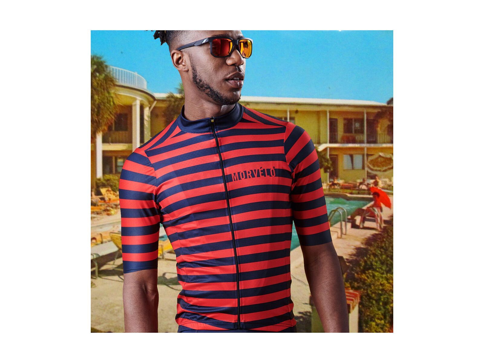 Morvelo Mellow Standard SS Jersey, navy/red - Bild 3