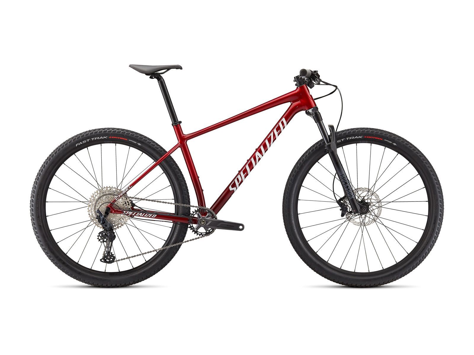 Specialized Chisel Comp, red tint carbon/brushed/white - Bild 1