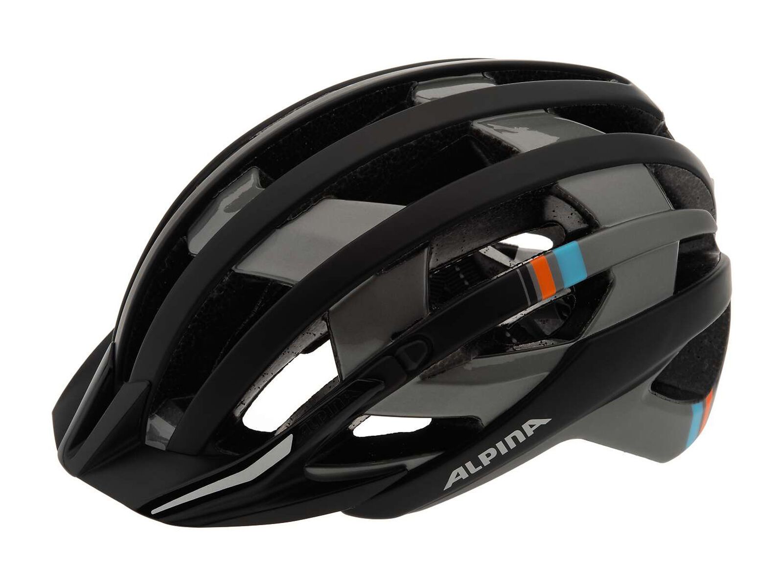 Alpina E-Helm Deluxe, black darksilver reflective - Bild 1