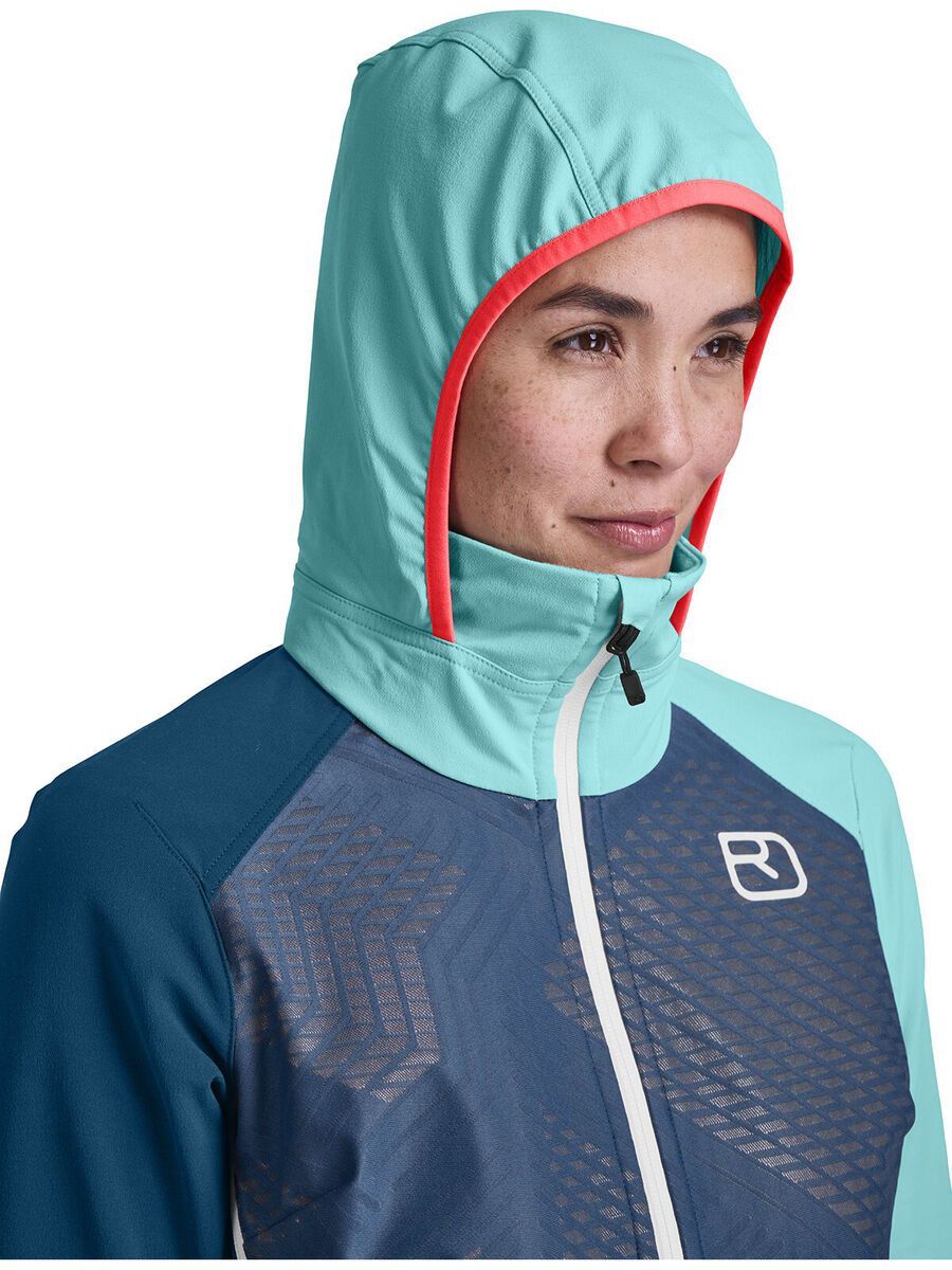 Ortovox Merino Naturtec Light Col Becchei Jacket W, glacier grey - Bild 3