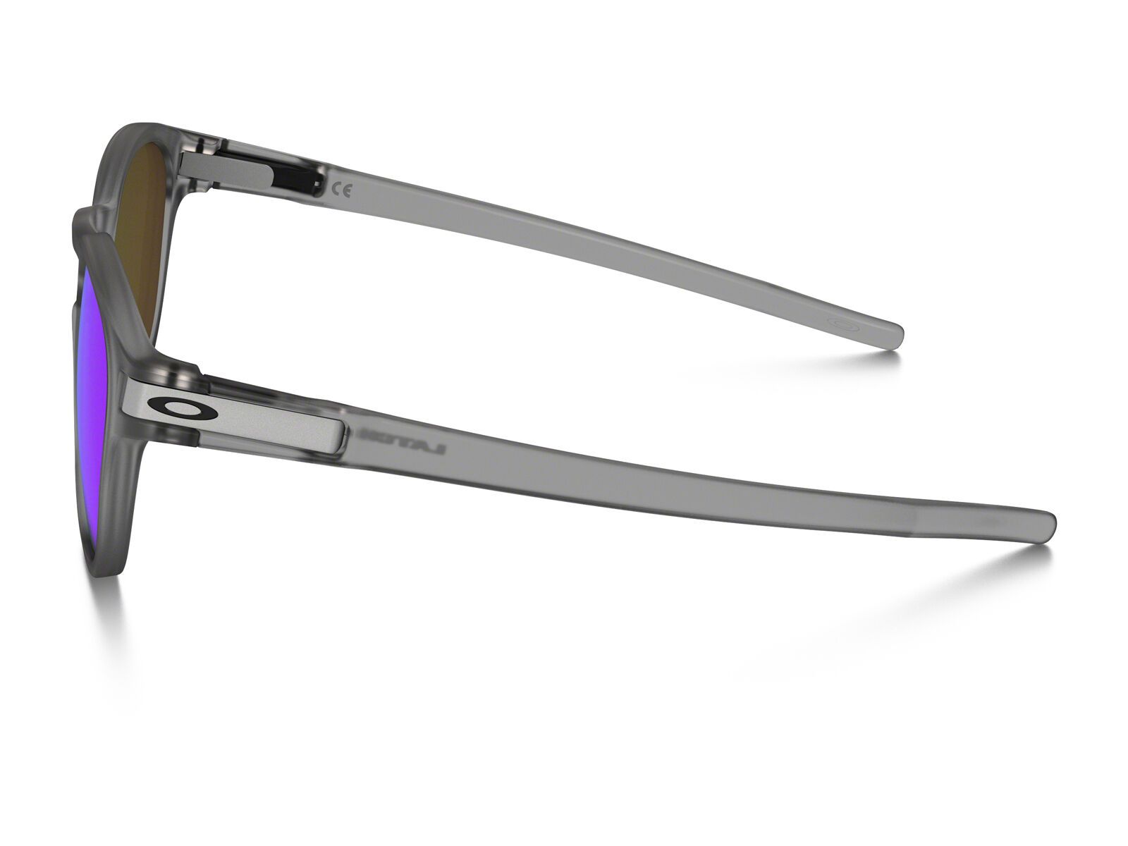 Oakley Latch, matte grey ink/Lens: sapphire iridium polarized - Bild 4