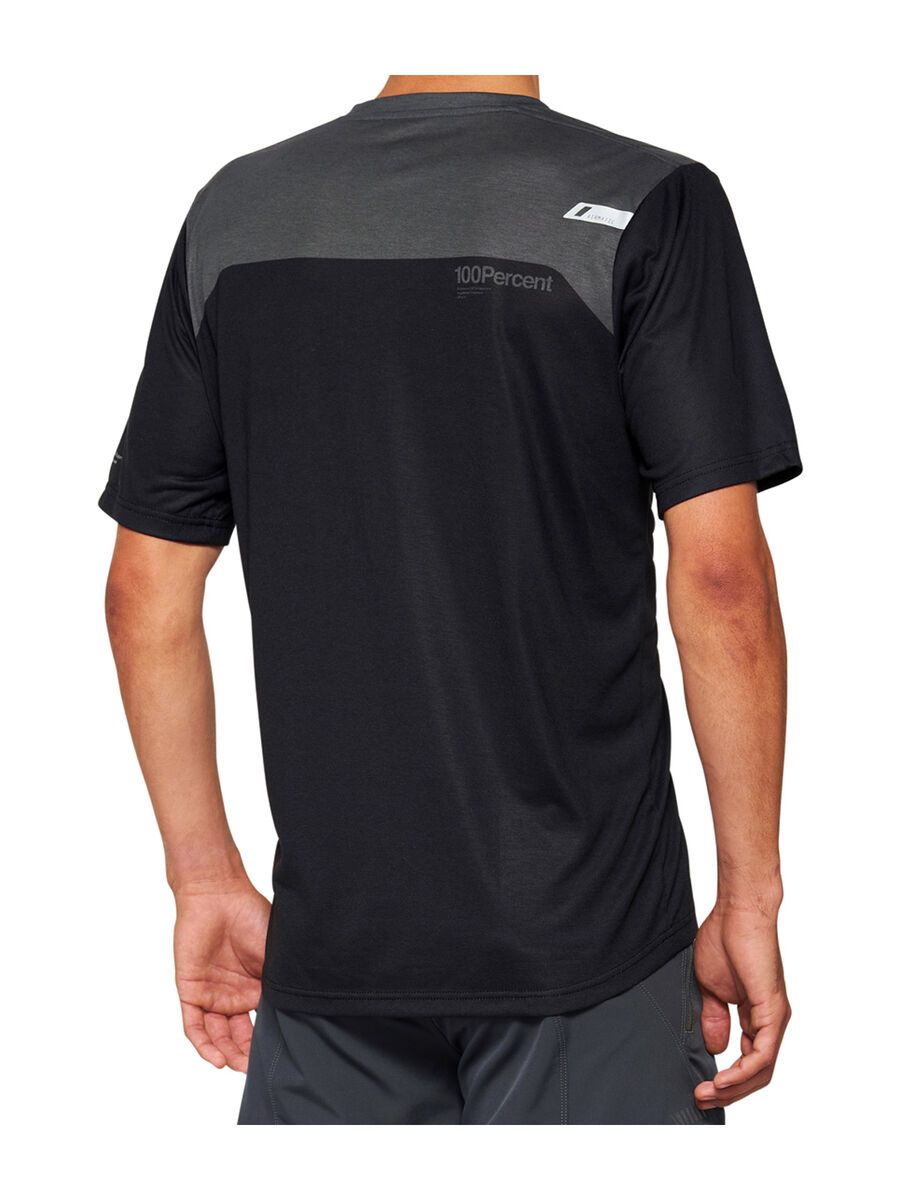 100% Airmatic Short Sleeve Jersey, black/charcoal - Bild 2