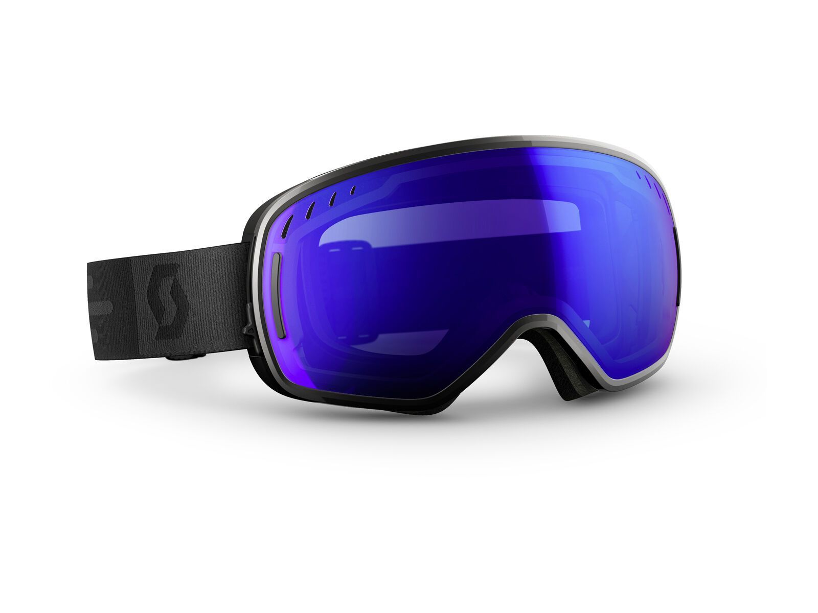 Scott LCG + Spare Lens, black/ls blue chrome - Bild 1