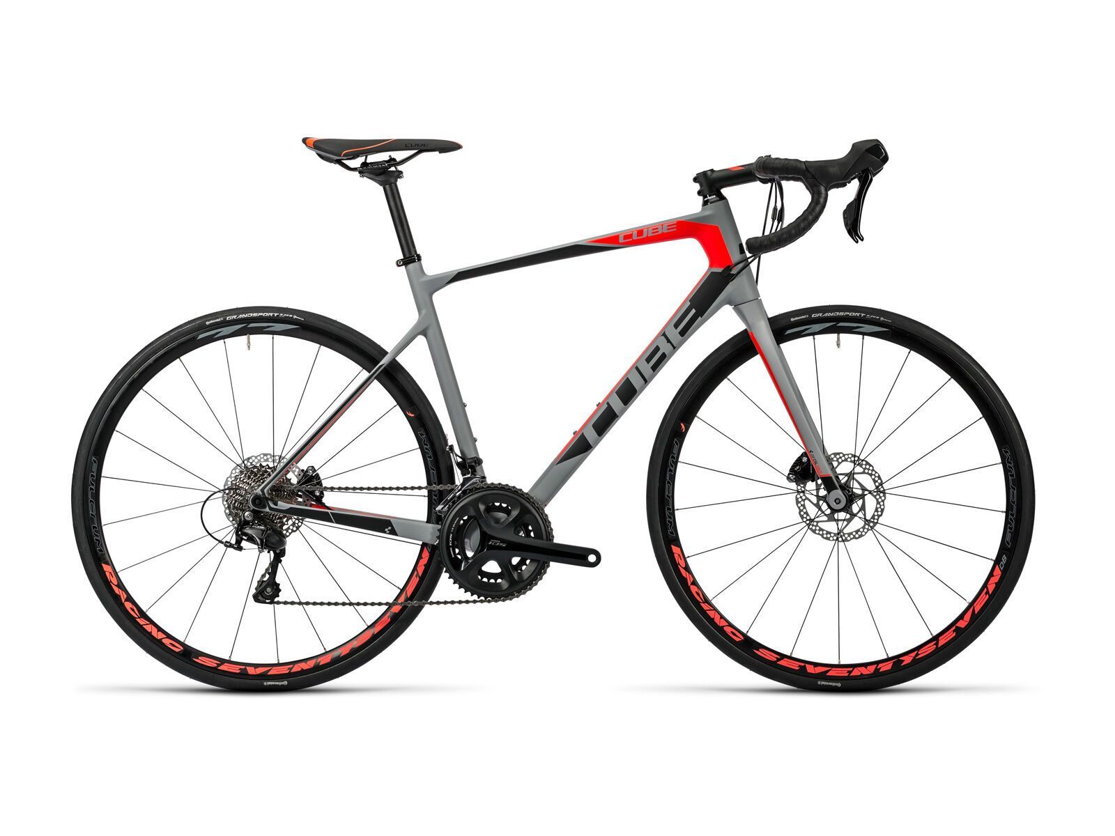 Cube Attain GTC Pro Disc, grey´n´flashred - Bild 1