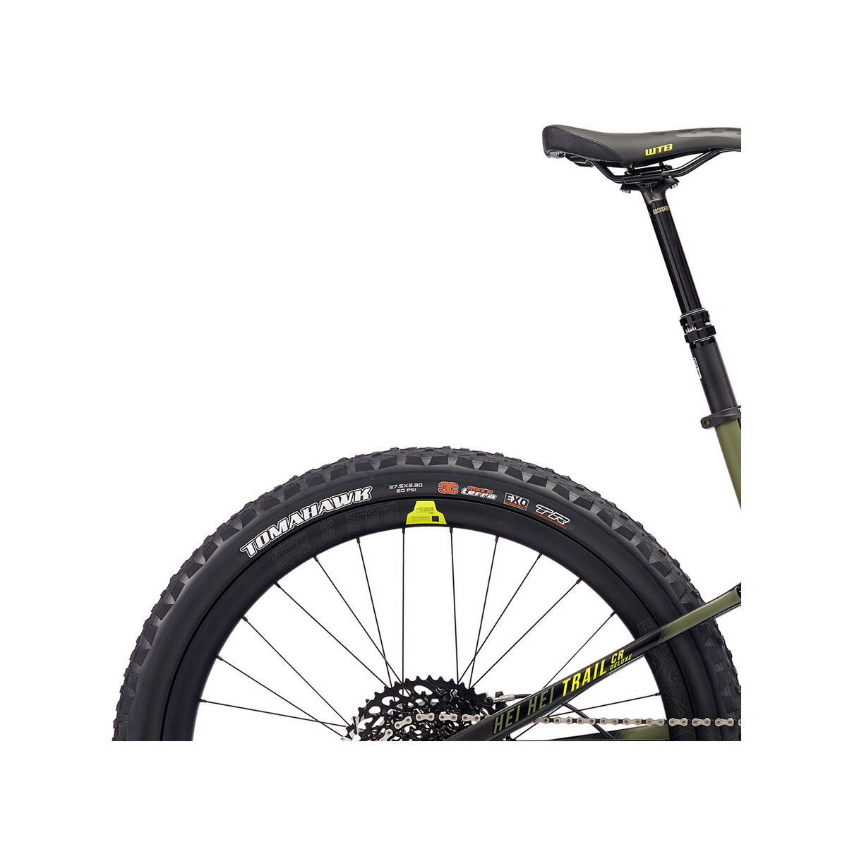 Kona Hei Hei Trail CR/DL 27.5, matt black & olive w/ black & yellow decals - Bild 6