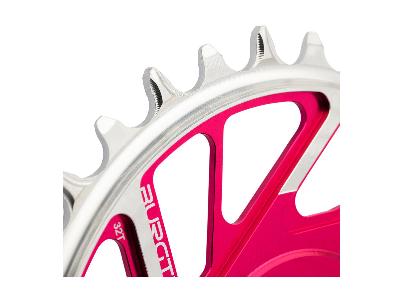 Burgtec 3 mm Offset Thick Thin Chainring SRAM 8-Bolt, toxic barbie pink - Bild 12