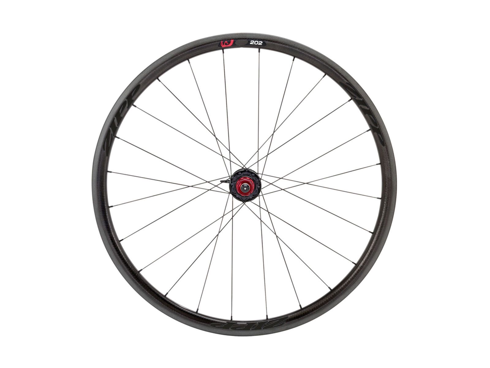 Zipp 202 Firecrest Carbon Clincher, schwarz / mattschwarze Aufkleber - Bild 1