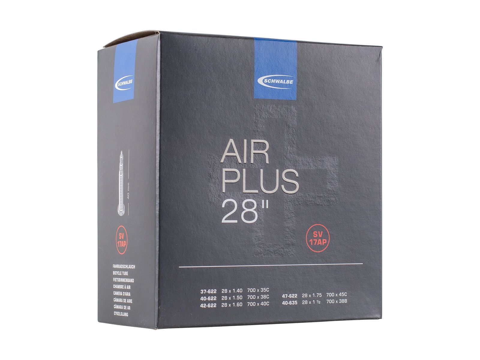 Schwalbe Air Plus Schlauch SV 17AP - 28 x 1.40-1.75 / 700 x 35-45C - Bild 1