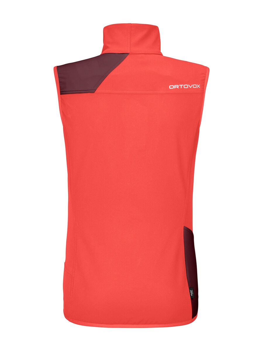 Ortovox Merino Naturtec Light Col Becchei Vest W, coral - Bild 2