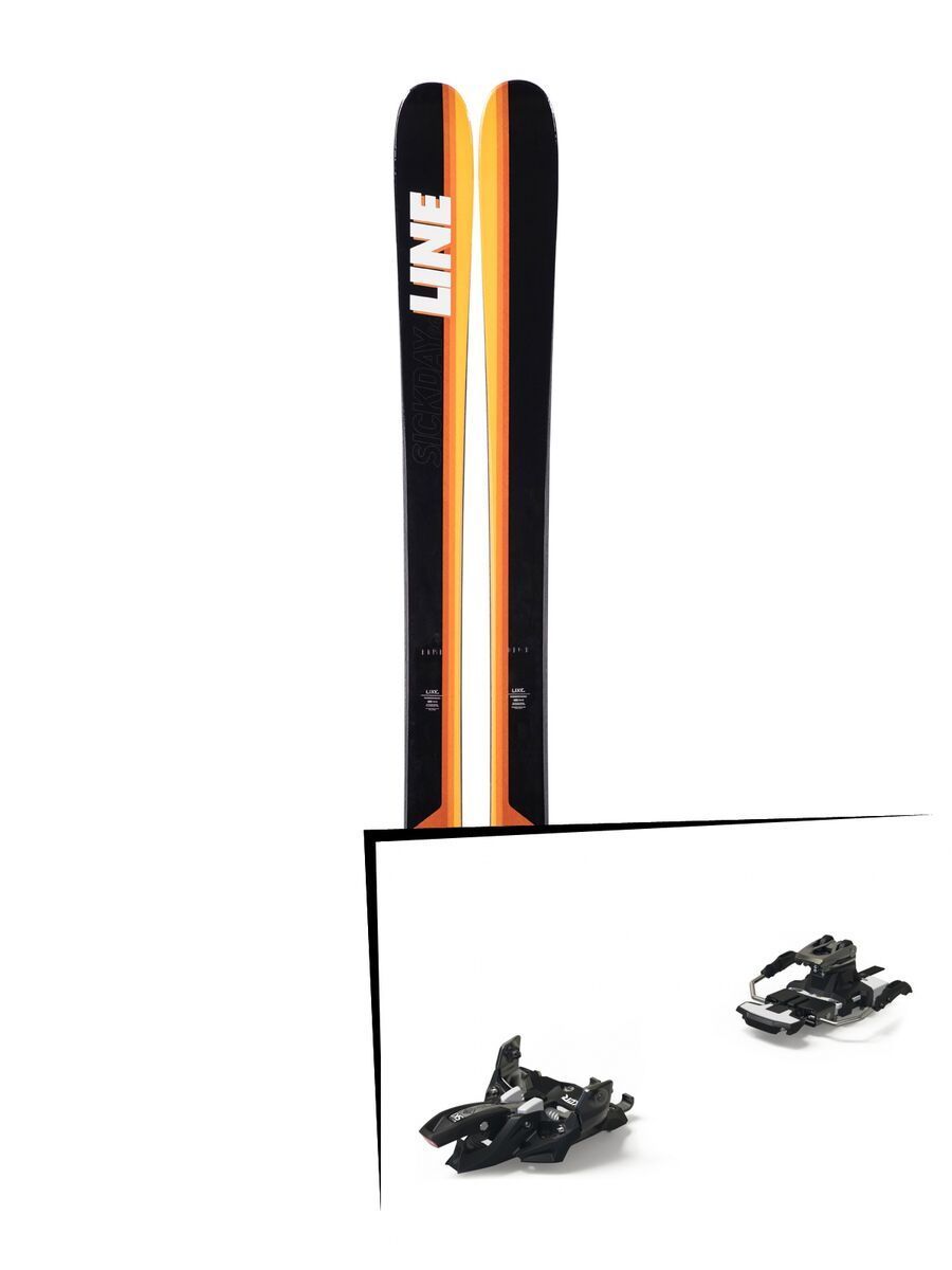 Set: Line Sick Day 94 2019 + Marker Alpinist 9 Long Travel black/titanium - Bild 1