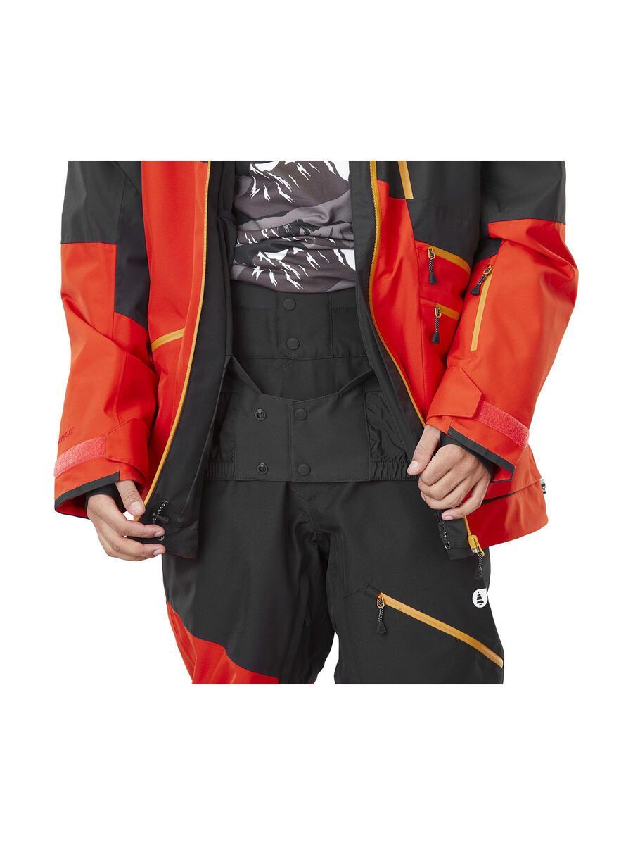 Picture Alpin Jacket, black/pumpkin red - Bild 9