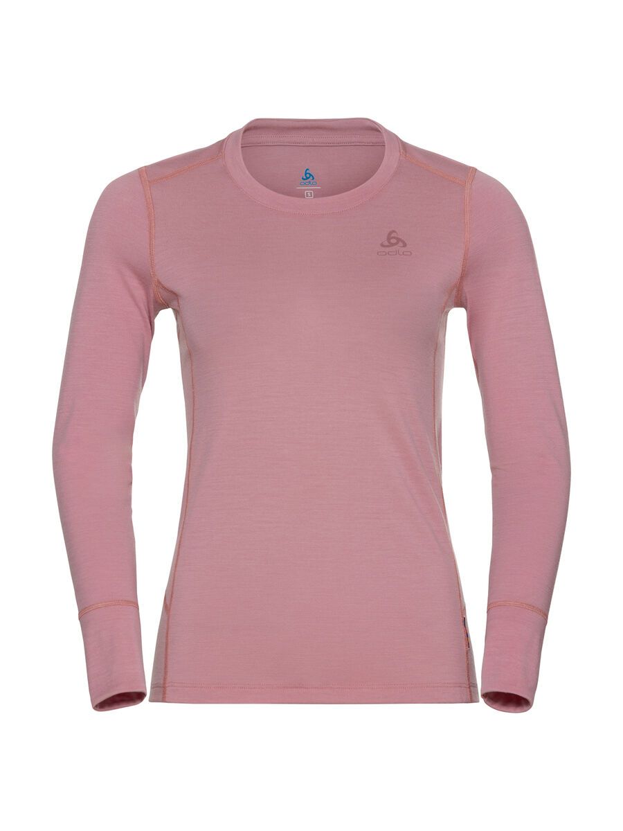 Odlo Women's Natural 100% Merino Warm Baselayer Top, woodrose - Bild 1