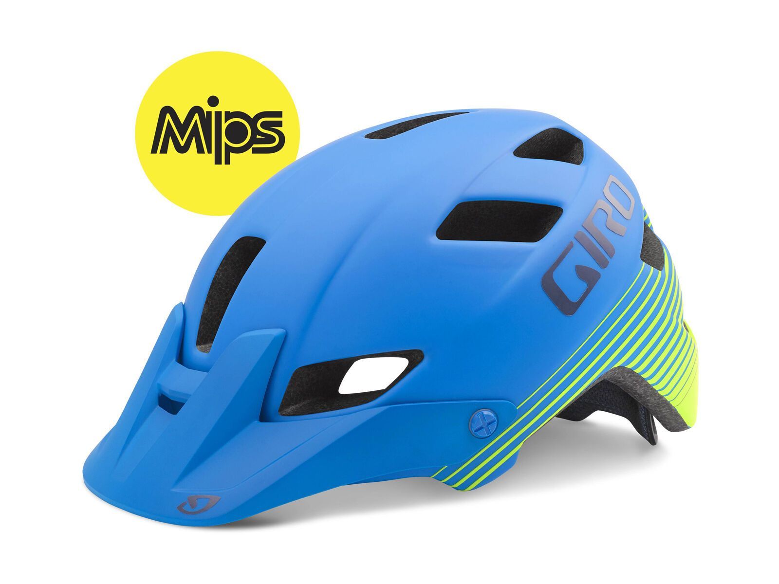 Giro Feature MIPS, matte blue lime - Bild 1