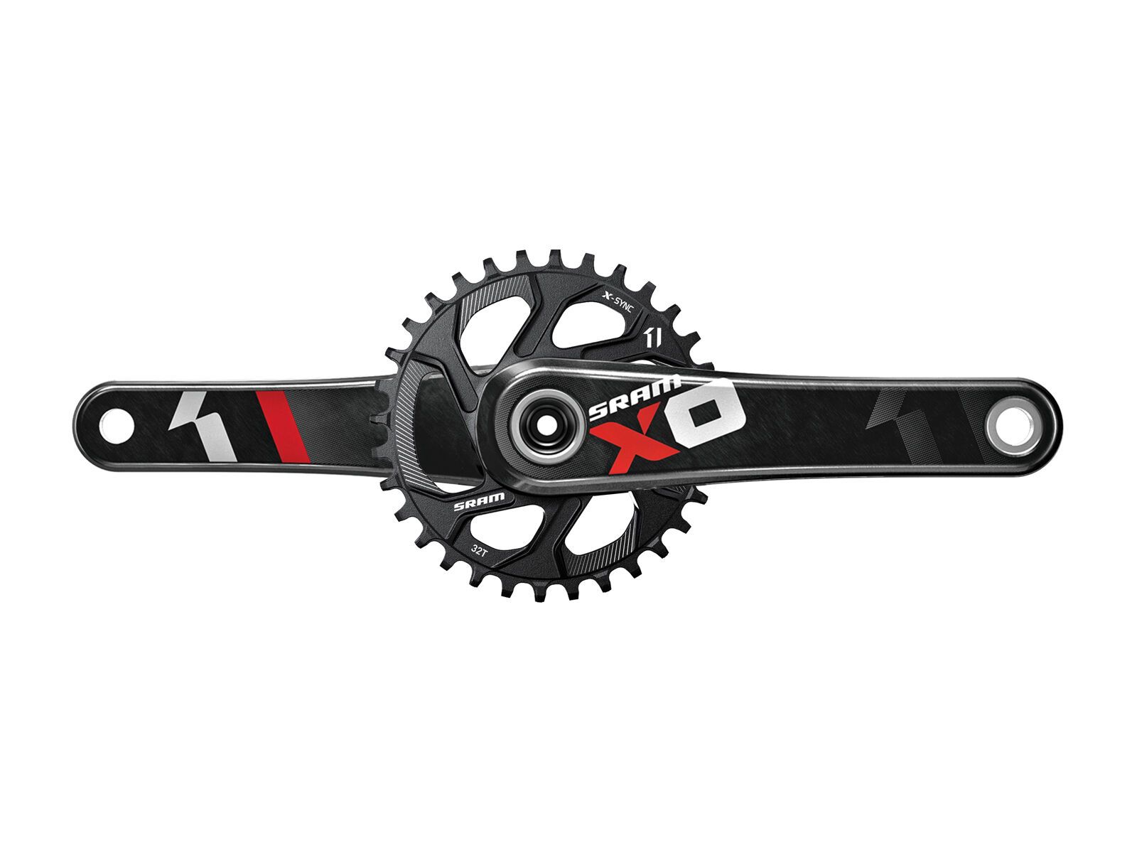 SRAM X01 DH X-Sync Kurbel - BB30, 32 Z, rot - Bild 1