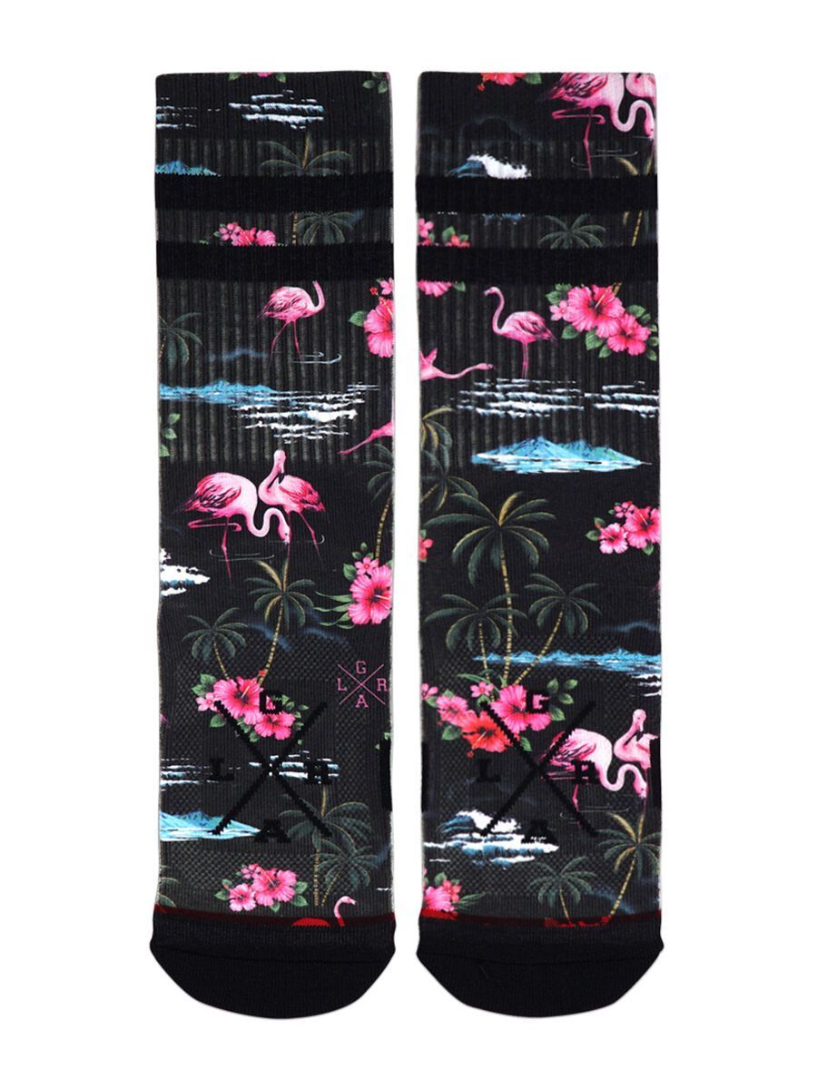 Loose Riders Technical Socks Pink Flamingos, pink/black - Bild 2