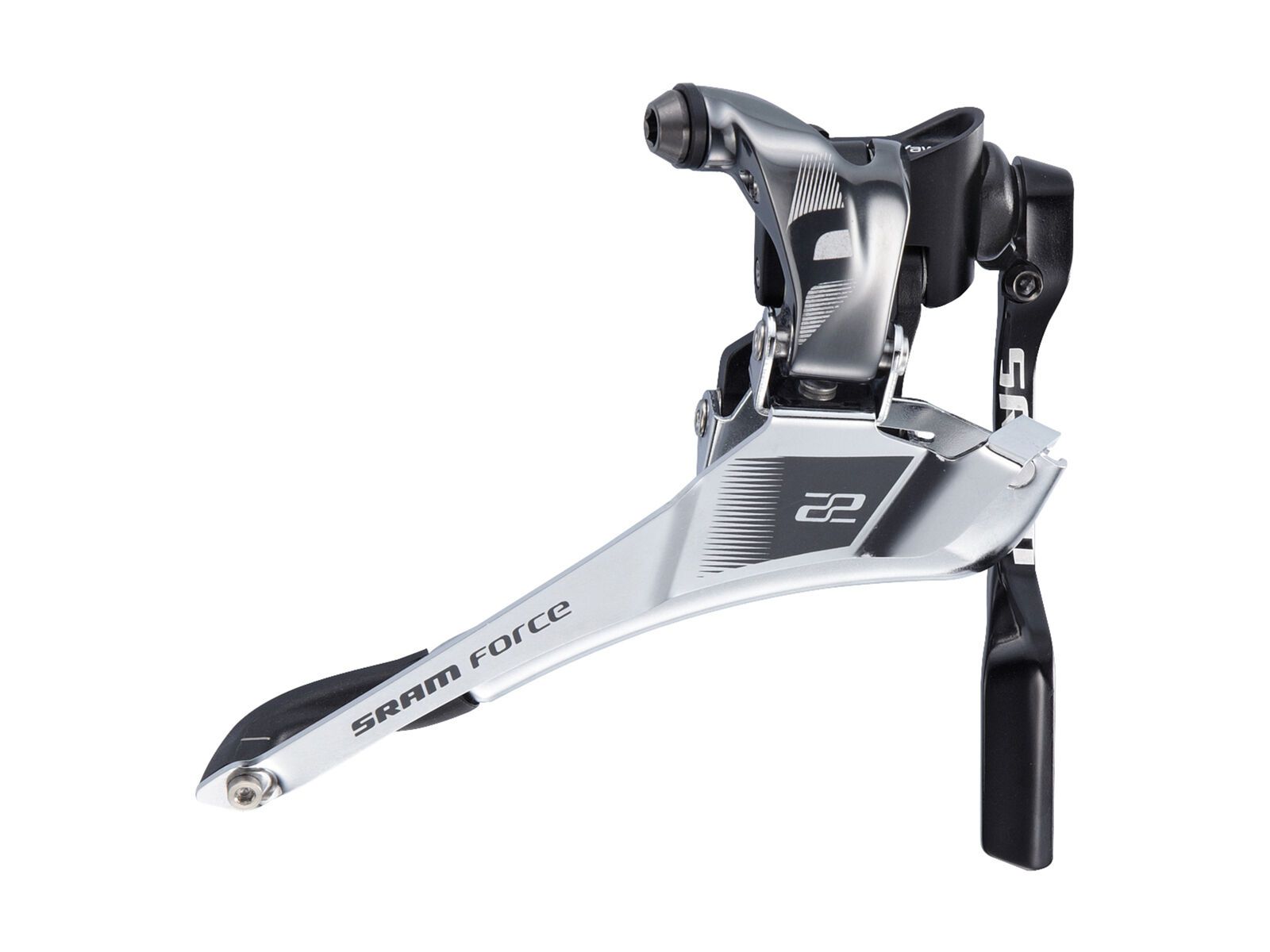 SRAM Force 22 Yaw Umwerfer - 2x11, Anlöt, Bottom-Pull, schwarz-anodisiert - Bild 1