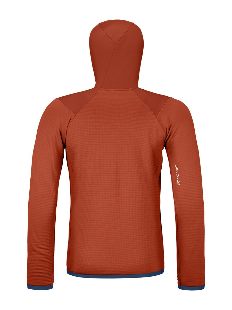 Ortovox Merino Fleece Grid Hoody M, clay orange - Bild 2