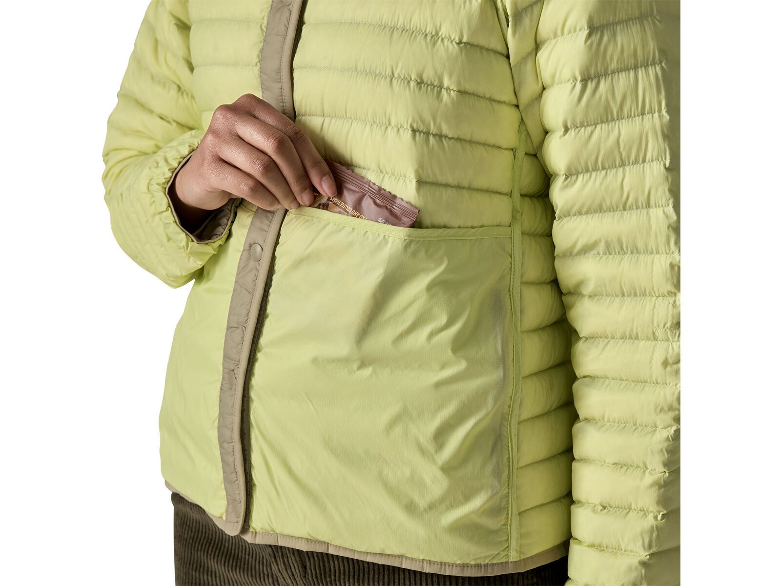 Patagonia Women's Lightweight Reversible Down Sweater Cardigan, weathered stone - Bild 7