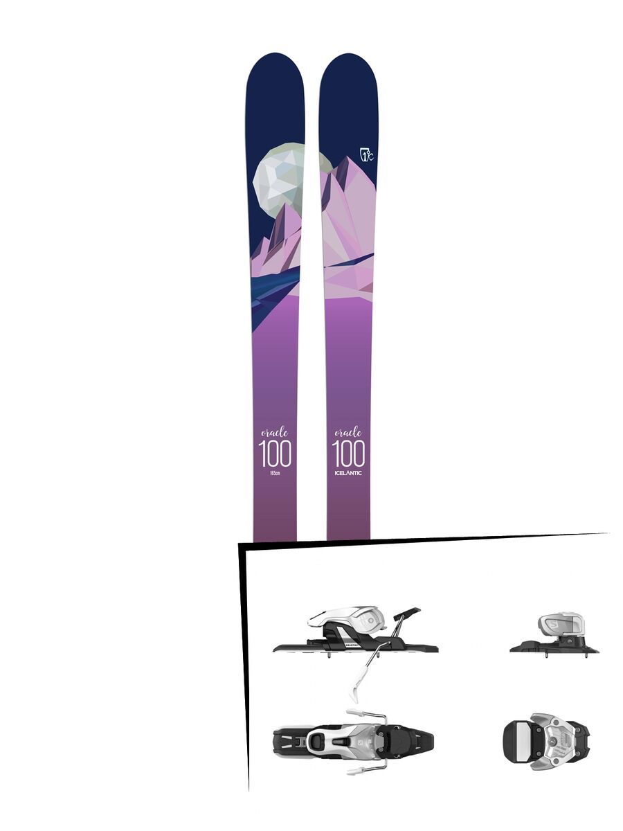 Set: Icelantic Oracle 100 2018 + Salomon Warden 11 silver/white - Bild 1