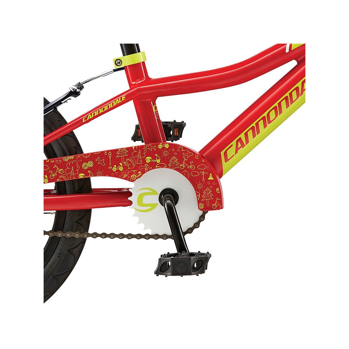 Cannondale Trail 16 Single Speed Boys, race red w/ neon spring and magnesium white, gloss - Bild 3