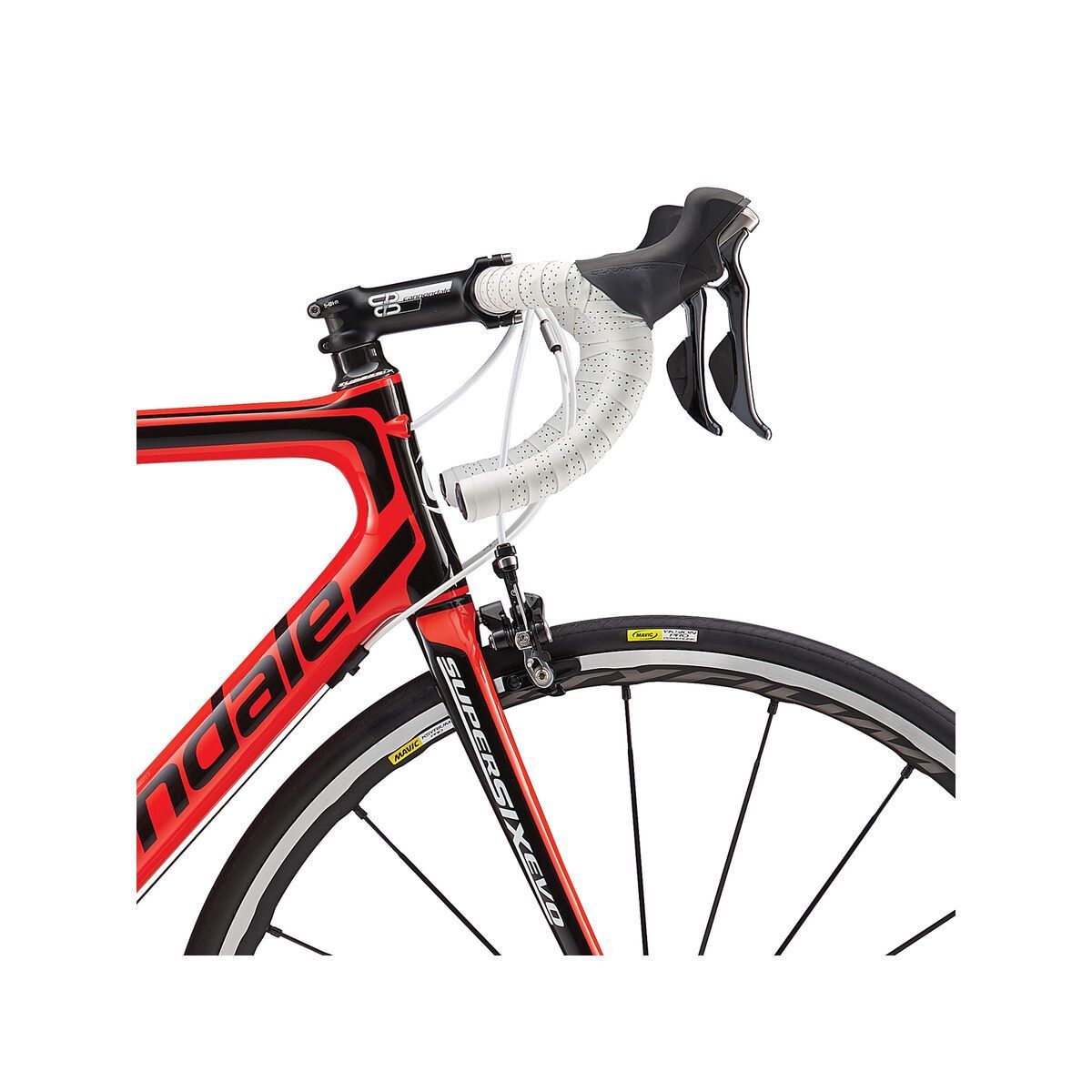 Cannondale SuperSix Evo Hi-Mod Dura Ace 1, acid red w/ jet black and white, gloss - Bild 5