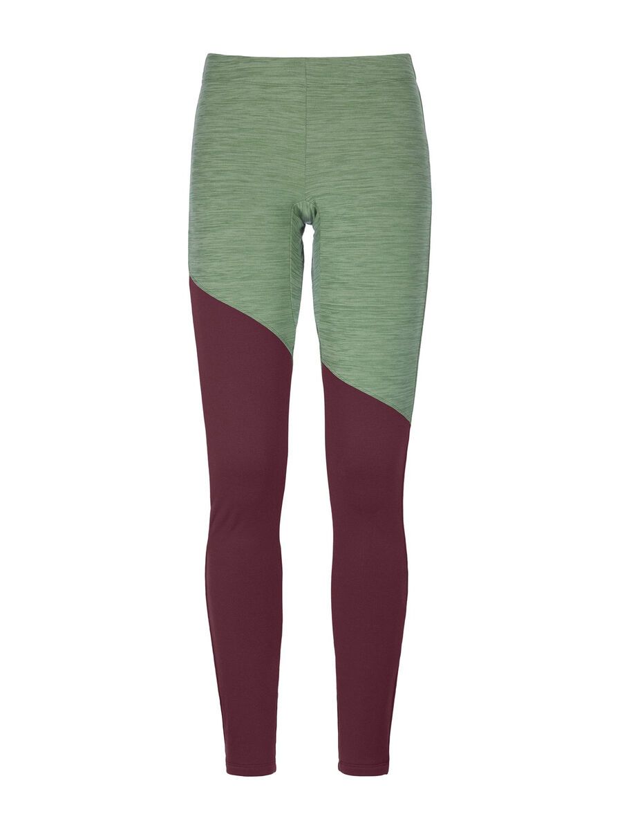 Ortovox Merino Fleece Light Long Pants W, green forest blend - Bild 1