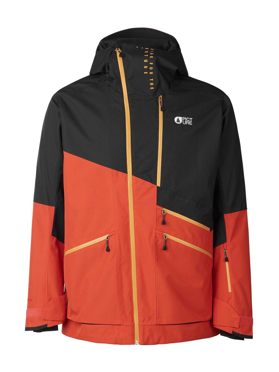 Picture Alpin Jacket, black/pumpkin red - Bild 1