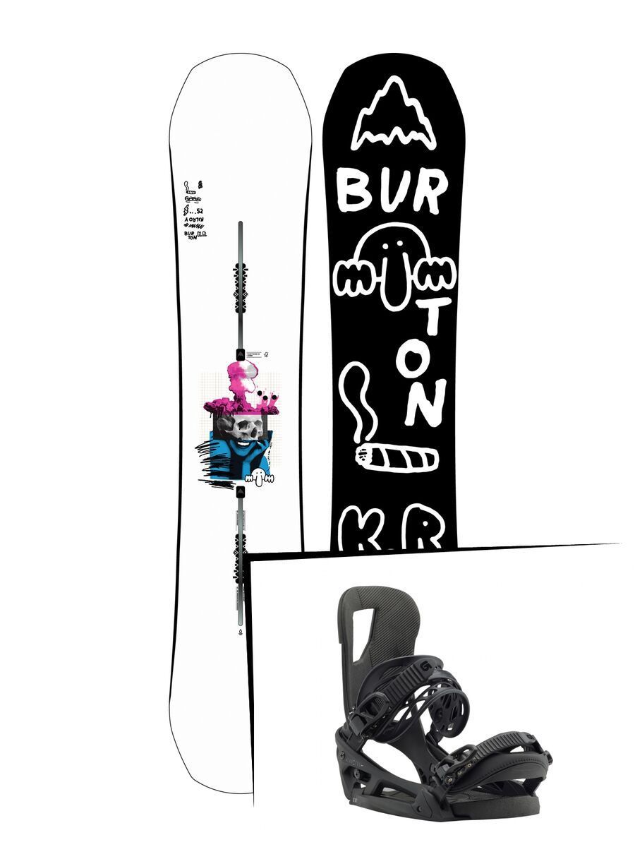 Set: Burton Kilroy Process 2019 + Burton Cartel EST black matte - Bild 1