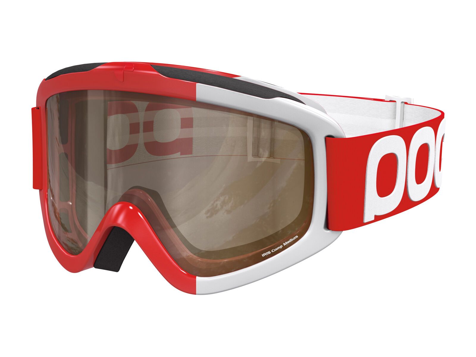 POC Iris Comp inkl. Wechselscheibe, bohrium red/Lens: brown, clear - Bild 1
