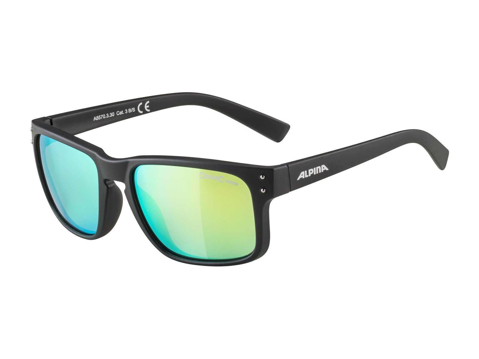 Alpina Kosmic, black matt/Lens: ceramic mirror neon yellow - Bild 1